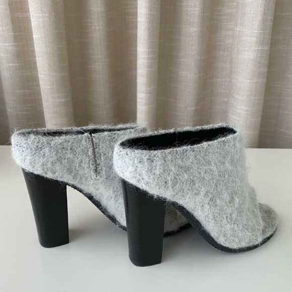 Tibi Gray Leona Alpaca & Wool Mules size 7.5 - Picture 4 of 5
